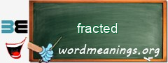WordMeaning blackboard for fracted